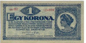 1 Korona Banknote