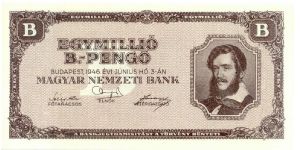 1.000.000 B.-Pengö
this is
1.000.000.000.000.000.000
Pengö Banknote