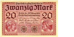 20 Mark
Darlehnskassenschein Banknote