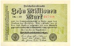 10.000.000 Mark
Reichsbanknote Banknote