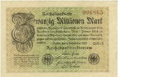 20.000.000 Mark
Reichsbanknote Banknote