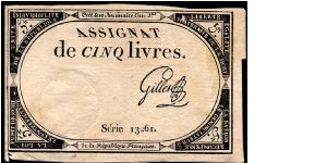 5 Livres. Banknote