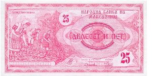 Banknote from Macedonia