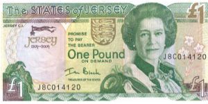 The States of Jersey 1£ note. Banknote