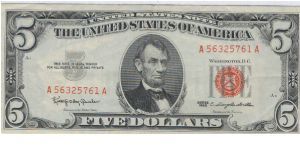 1963 $5.00 United States Note Banknote