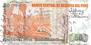50Intis Short Snorter - CoinPeople 2004 Banknote