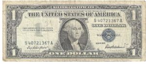 1957 silver 1 dollar Banknote