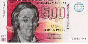 500 Markkaa 1986 Litt.A Banknote