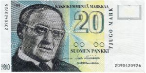 20 Markkaa 1993 Banknote