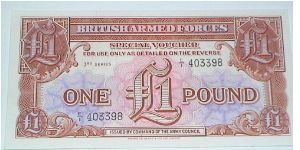 British Armed Forces. 3rd Series. 1 Pound Banknote