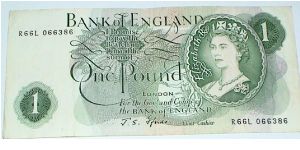 Forde signature QE II 1 Pound Banknote