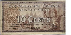 French Indo-China Banknote