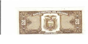 Banknote from Ecuador