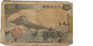 P-58 Japan 1938 50 Sen Banknote