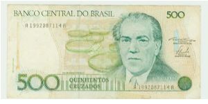 A 500 CRUZADOS NOTE. DON'T KNOW THE YEAR? Banknote