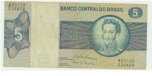 HELP WITH THE YEAR PLEASE? NICE 5 CRUZ NOTE FROM BRASIL. Banknote