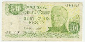 WHAT YEAR? 500 PESOS ARGENTINA. Banknote