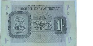 1 Shilling. Military Authority. 1st Series. Banknote