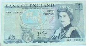 Duke of Wellington.5 Pounds.Page signature Banknote