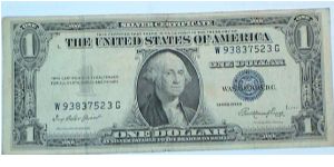 1 Dollar. Silver Certificate Banknote