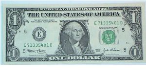 1 Dollar. Banknote