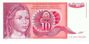 10 dinara  aUNC Banknote