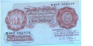 10 Shillings. O'Brien signature Banknote