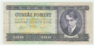 NOTE 336 IS AN INTERESTING 500 FORINT OF HUNGARY. A NOTE IS BEING ADDED EVERY DAY UNTIL THIS COLLECTION TOTALS 350, AND/OR SOMEONE BECOMES THE NEW OWNER. PLEASE VIEW THE WHOLE COLLECTION AND SEE WHAT A DEAL YOU WILL GET! Banknote