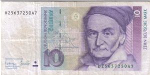 Germany 1993 10 marks. Banknote