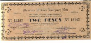 S-602 Misamis 2 Peso note. Banknote