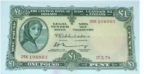 1 Pound. Lady Lavery. Banknote