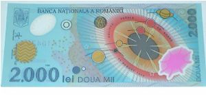 2000 Lei. Polymer note, Solar Eclipse Banknote