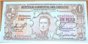 1 Peso. Banknote