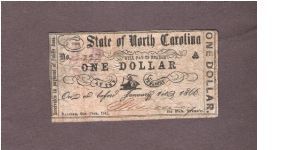 Confederate state of North Carolina
 Payable on or before January 1866
 
 #2797
Hand Signed and Numbered

1/2 in my collection Banknote