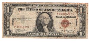 1935A SIlver Certificate HAwaii Over print WW 2 Issue Banknote