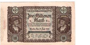 German Inflation currency 2 million Mark Banknote