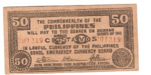 Bohol Emergency Currency board either emergency or gurilla money Banknote