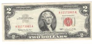 1963 USN-red seal Granahan/Dillon Banknote