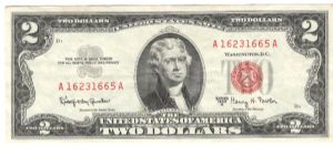 1963A USN red seal Granahan/Fowler Banknote