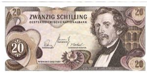 Austria 20 Zwanzig Shilling 1967 Banknote