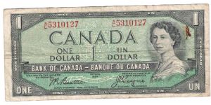 Old Canadian doller not sure if it is devils hair variety or not Banknote