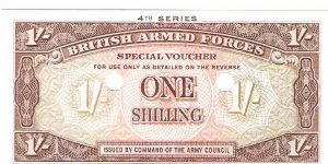 4th series British Special voucher (CANCELLED) Banknote