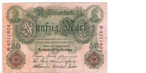 REichbanknoten Imperial bank note #41 like #26b Banknote