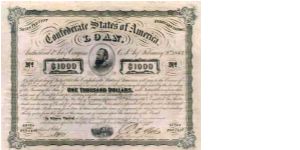 confedrate state of america civil war bond
my bond number is
13800   This one is an example photo Banknote