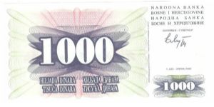 Banknote from Bosnia