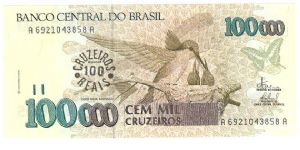 100 Cruzeiros on 100,000 Cruzeiros

P238 Banknote