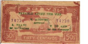 S-176a Large Cagayan 50 Peso note. Banknote