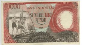 Indonesia 1964 Rp10000 Banknote