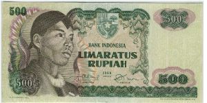 Indonesia 1968 Rp500 Banknote