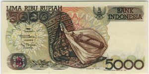 Indonesia 1992 Rp5000 Banknote